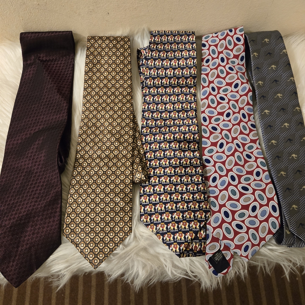 Elegant Men's Tie Collection - Assorted Colors set of 5